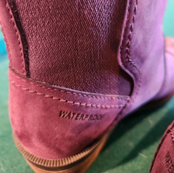 Teva Anaya Bootie Chelsea Boots - Waterproof Suede Leather Purple 💜 - Picture 11 of 11